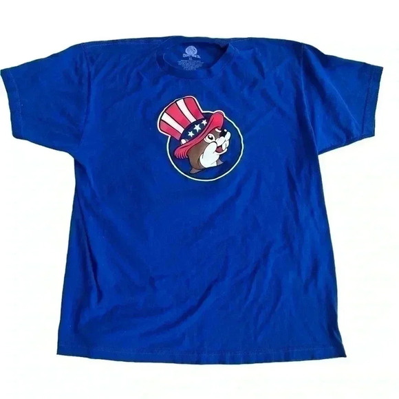 Buc-ee's 4th of July Short Sleeve Blue Men’s T-Shirt - Picture 2 of 6
